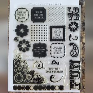 Close To My Heart Rock The Block Block Clear Stamp Set